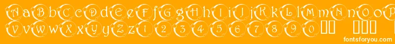 101 Star Lit Nght Font – White Fonts on Orange Background