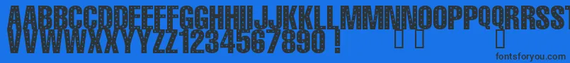 Czcionka 101 StaR StuDDeD – czarne czcionki na niebieskim tle