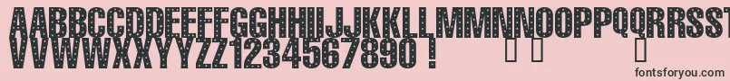 101 StaR StuDDeD Font – Black Fonts on Pink Background