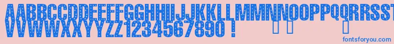 101 StaR StuDDeD Font – Blue Fonts on Pink Background