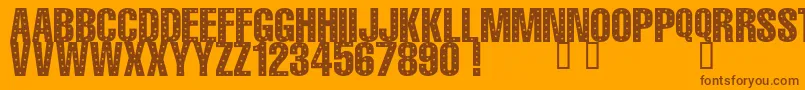 101 StaR StuDDeD Font – Brown Fonts on Orange Background