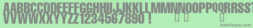 101 StaR StuDDeD Font – Gray Fonts on Green Background