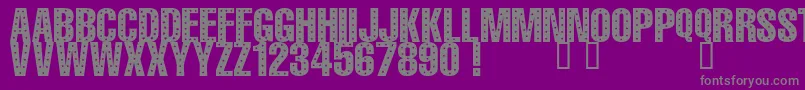 101 StaR StuDDeD Font – Gray Fonts on Purple Background