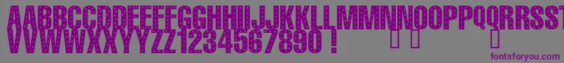 101 StaR StuDDeD Font – Purple Fonts on Gray Background