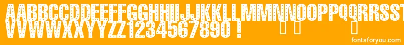 101 StaR StuDDeD Font – White Fonts on Orange Background