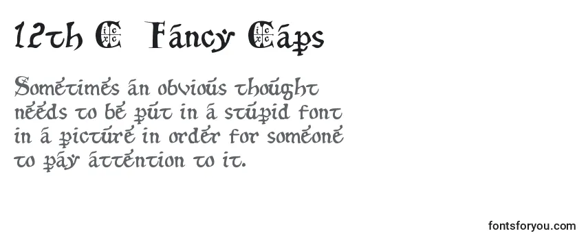 Schriftart 12th C  Fancy Caps