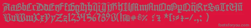 1454 Gutenberg Bibel Font – Gray Fonts on Red Background