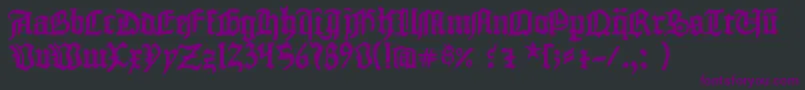 フォント1454 Gutenberg Bibel – 黒い背景に紫のフォント