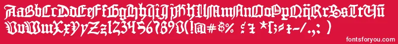 1454 Gutenberg Bibel Font – White Fonts on Red Background
