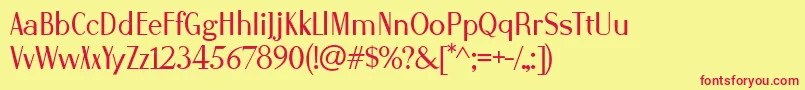 1927 Epoque Font – Red Fonts on Yellow Background