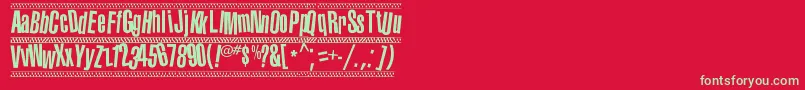 1980 portable Font – Green Fonts on Red Background