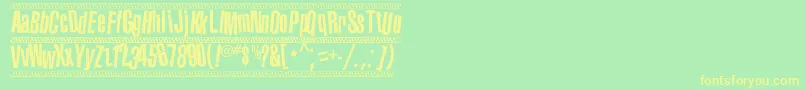 1980 portable Font – Yellow Fonts on Green Background