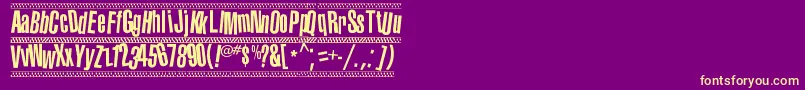 1980 portable Font – Yellow Fonts on Purple Background