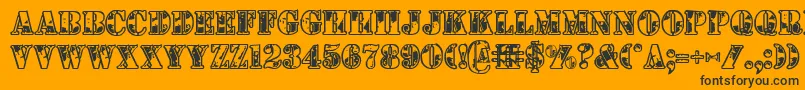 1stcav Font – Black Fonts on Orange Background