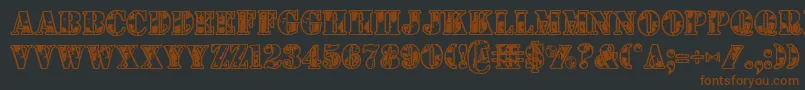 1stcav Font – Brown Fonts on Black Background