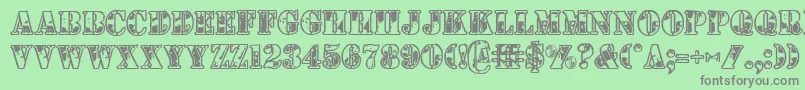 1stcav Font – Gray Fonts on Green Background