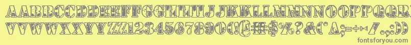 1stcav Font – Gray Fonts on Yellow Background