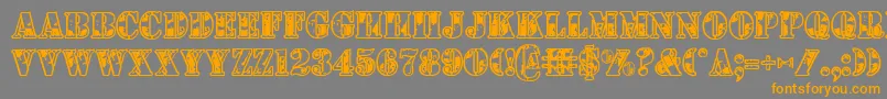 1stcav Font – Orange Fonts on Gray Background
