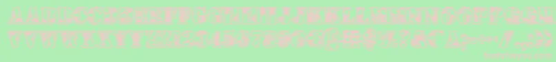 1stcav Font – Pink Fonts on Green Background