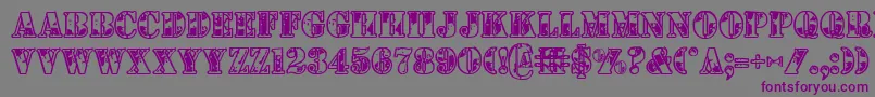 1stcav Font – Purple Fonts on Gray Background