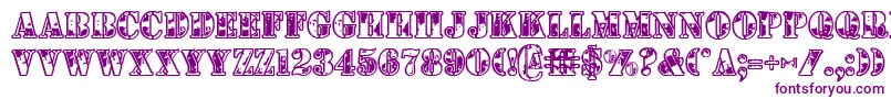 1stcav-Schriftart – Violette Schriften auf weißem Hintergrund