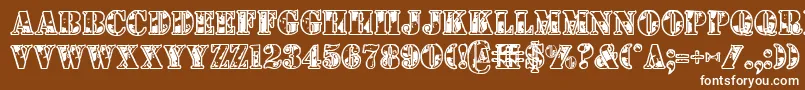 1stcav Font – White Fonts on Brown Background