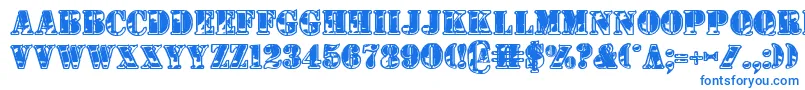 1stcav2 Font – Blue Fonts on White Background