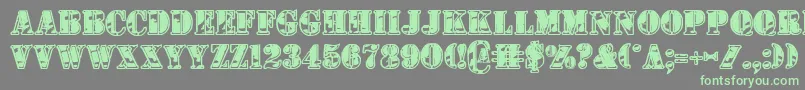 1stcav2 Font – Green Fonts on Gray Background