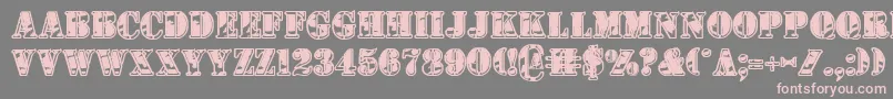 1stcav2-fontti – vaaleanpunaiset fontit harmaalla taustalla