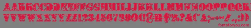 1stcav2 Font – Red Fonts on Gray Background