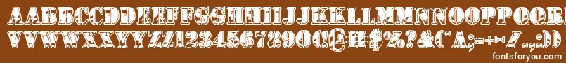 1stcav2 Font – White Fonts on Brown Background