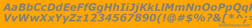 VerdanaKoi8BoldItalic Font – Gray Fonts on Orange Background