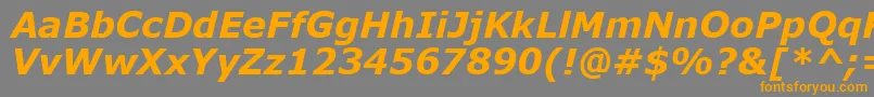 VerdanaKoi8BoldItalic Font – Orange Fonts on Gray Background