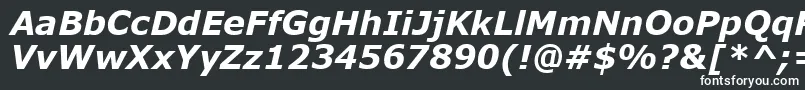 Шрифт VerdanaKoi8BoldItalic – белые шрифты