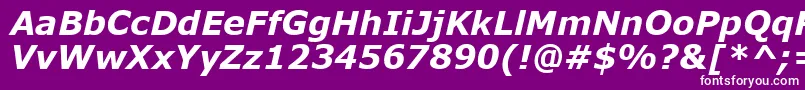 フォントVerdanaKoi8BoldItalic – 紫の背景に白い文字