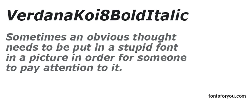 VerdanaKoi8BoldItalic フォントのレビュー