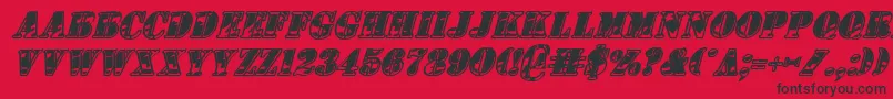 1stcav2i Font – Black Fonts on Red Background