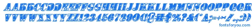 1stcav2i Font – Blue Fonts on White Background