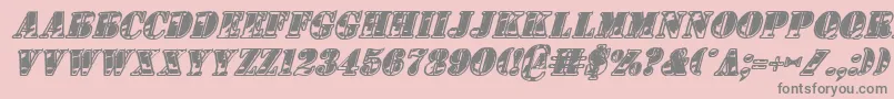 1stcav2i Font – Gray Fonts on Pink Background