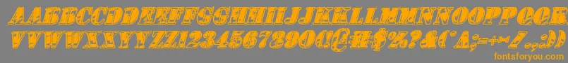 1stcav2i Font – Orange Fonts on Gray Background