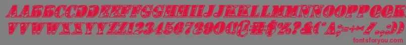 1stcav2i Font – Red Fonts on Gray Background