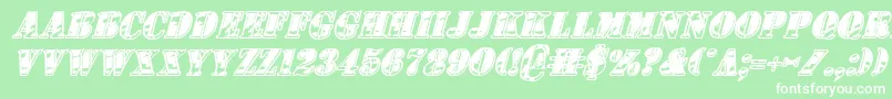 1stcav2i Font – White Fonts on Green Background