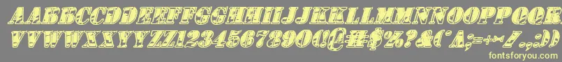 1stcav2i Font – Yellow Fonts on Gray Background