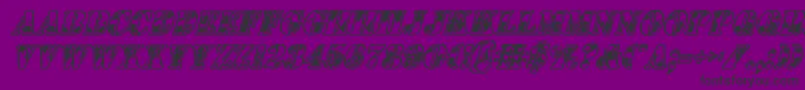 1stcavi-Schriftart – Schwarze Schriften auf violettem Hintergrund