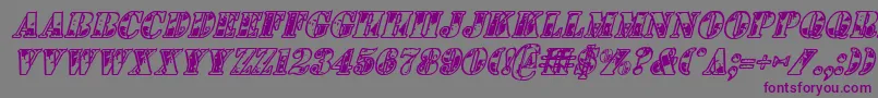 1stcavi Font – Purple Fonts on Gray Background