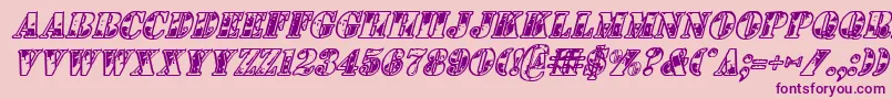 1stcavi Font – Purple Fonts on Pink Background