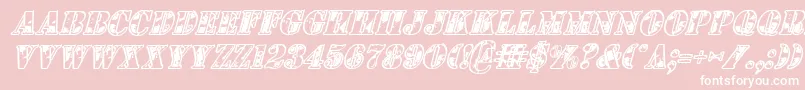 1stcavi Font – White Fonts on Pink Background