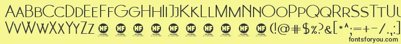 2  Moonglade Regular DEMO Font – Black Fonts on Yellow Background