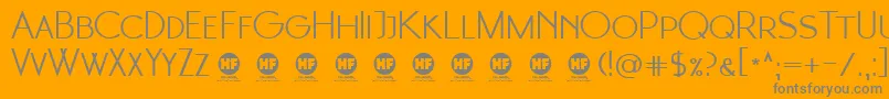 2  Moonglade Regular DEMO Font – Gray Fonts on Orange Background