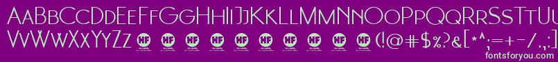 2  Moonglade Regular DEMO Font – Green Fonts on Purple Background